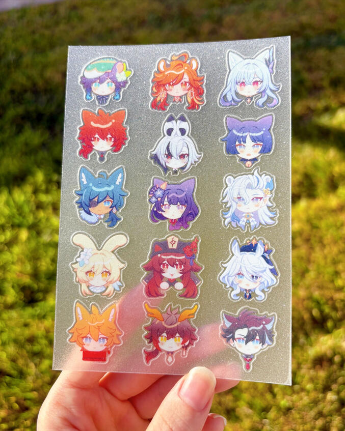 clear sticker sheet