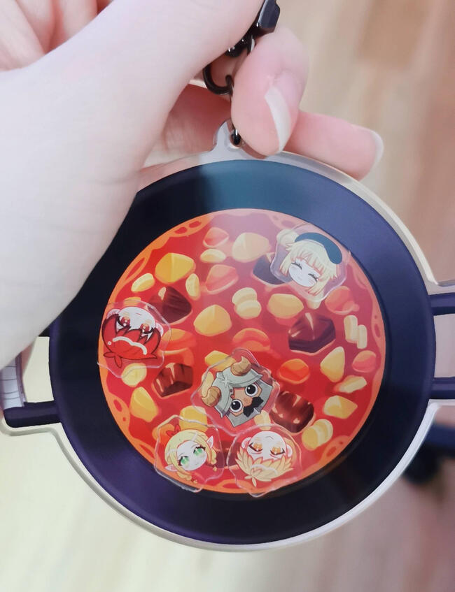 shaker acrylic keychain